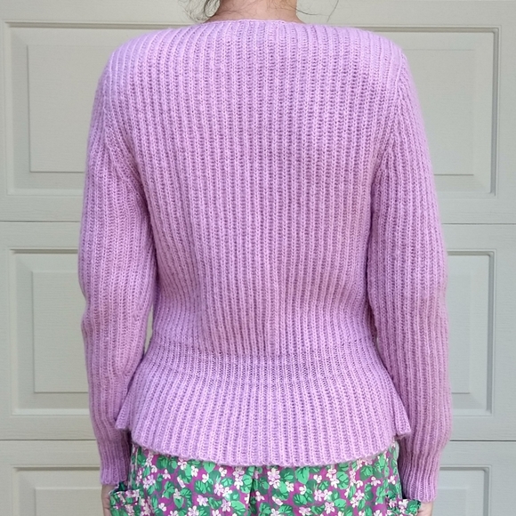 1980's ORCHID CARDIGAN SWEATER 80's S M - Picture 8 of 10